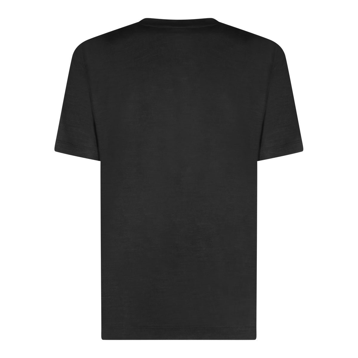 BLACK VIRGIN WOOL T-SHIRT