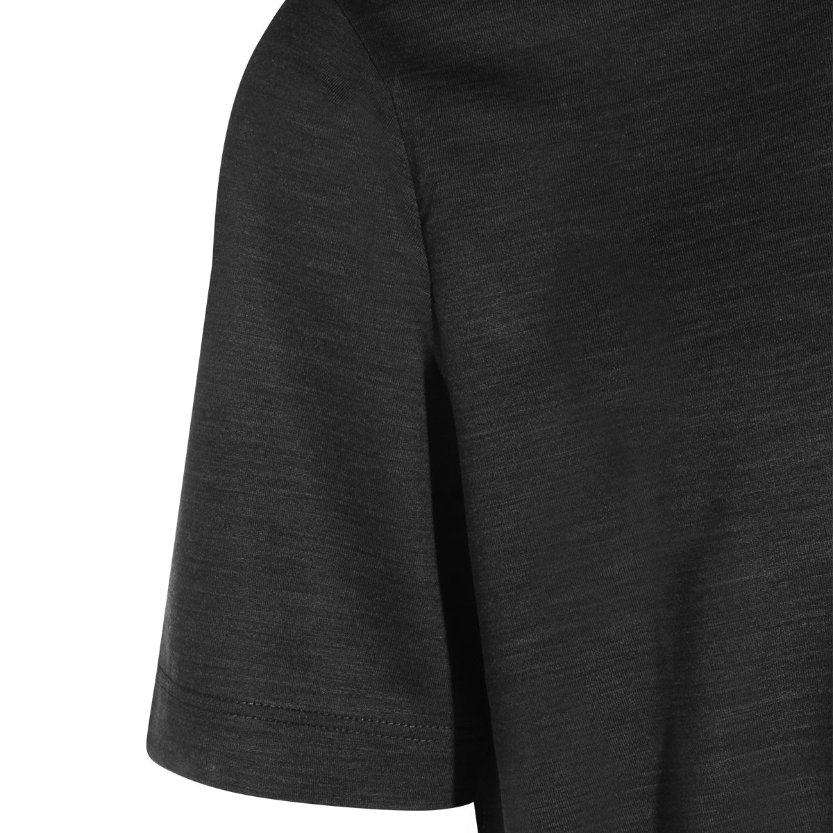 BLACK VIRGIN WOOL T-SHIRT