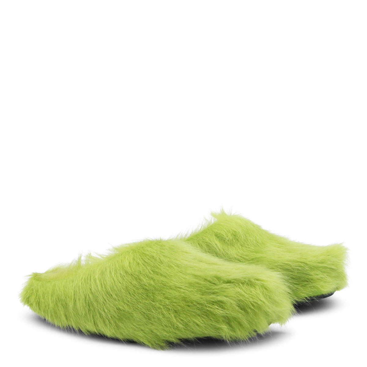 ACID GREEN LEATHER SANDALS