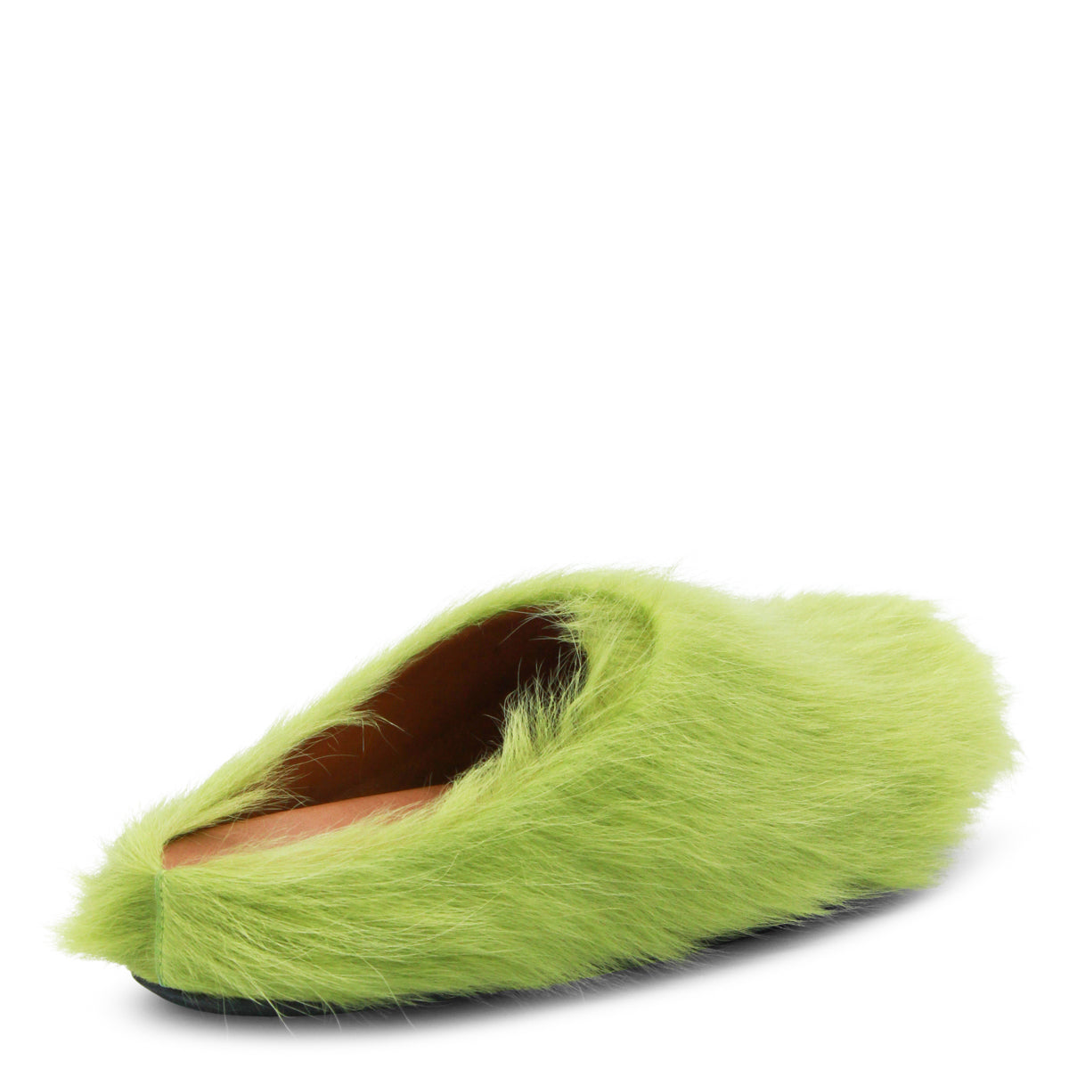 ACID GREEN LEATHER SANDALS
