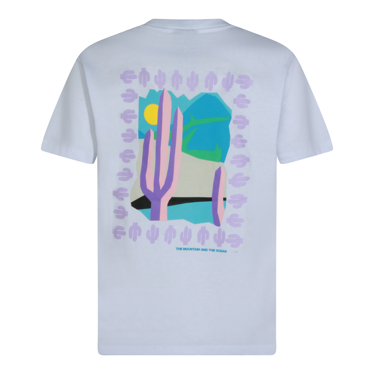 WHITE COTTON PRINTED T-SHIRT