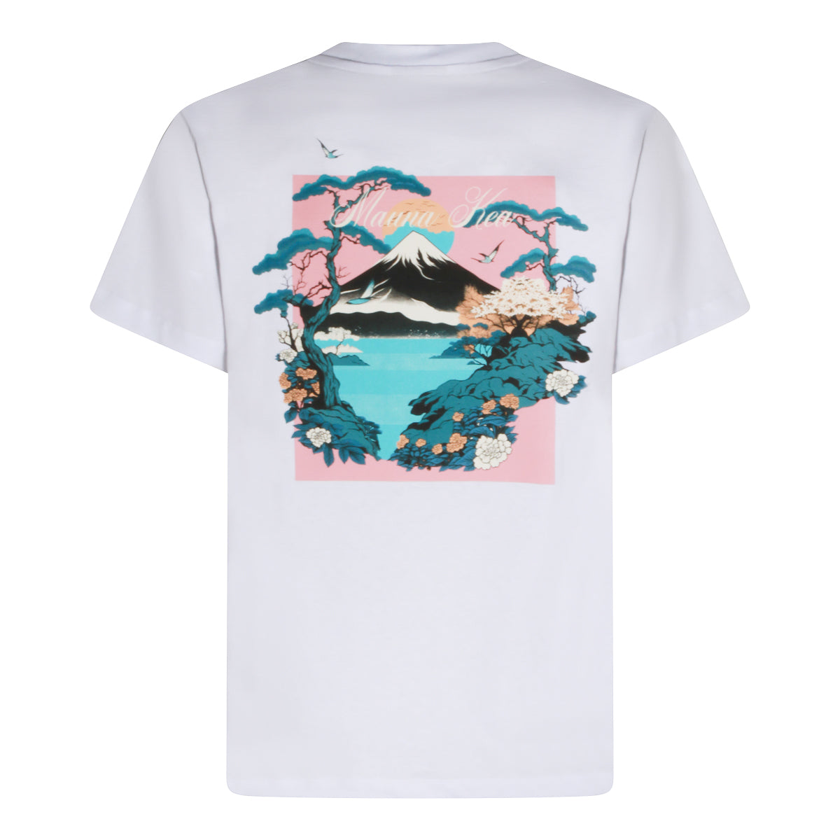 WHITE COTTON PRINTED T-SHIRT