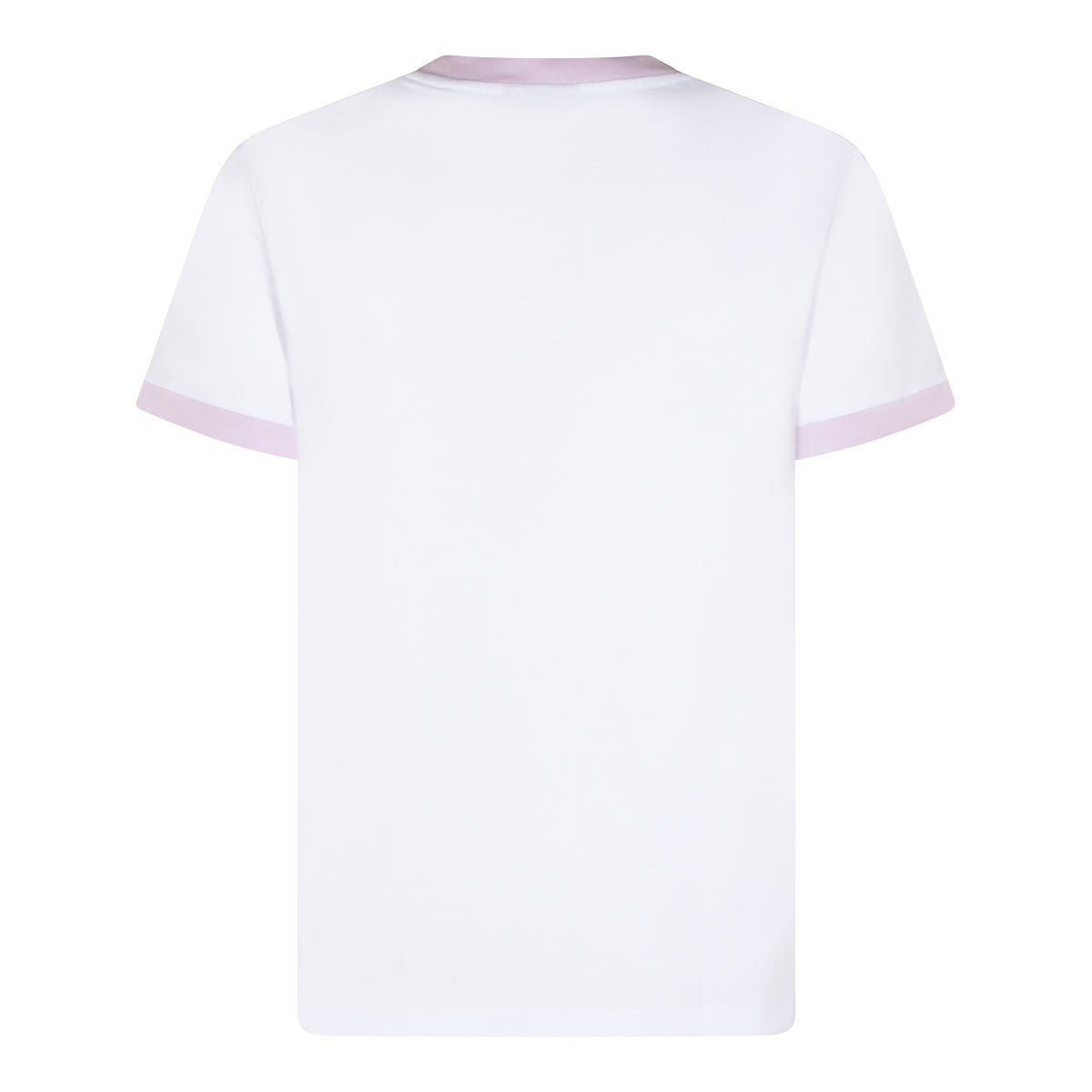 WHITE AND PINK COTTON T-SHIRT