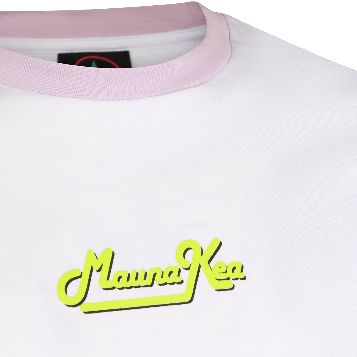 WHITE AND PINK COTTON T-SHIRT