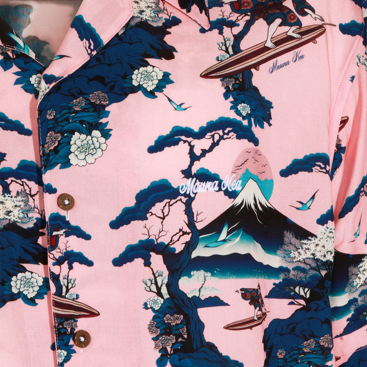 PINK AND MULTICOLOR VISCOSE SHIRT