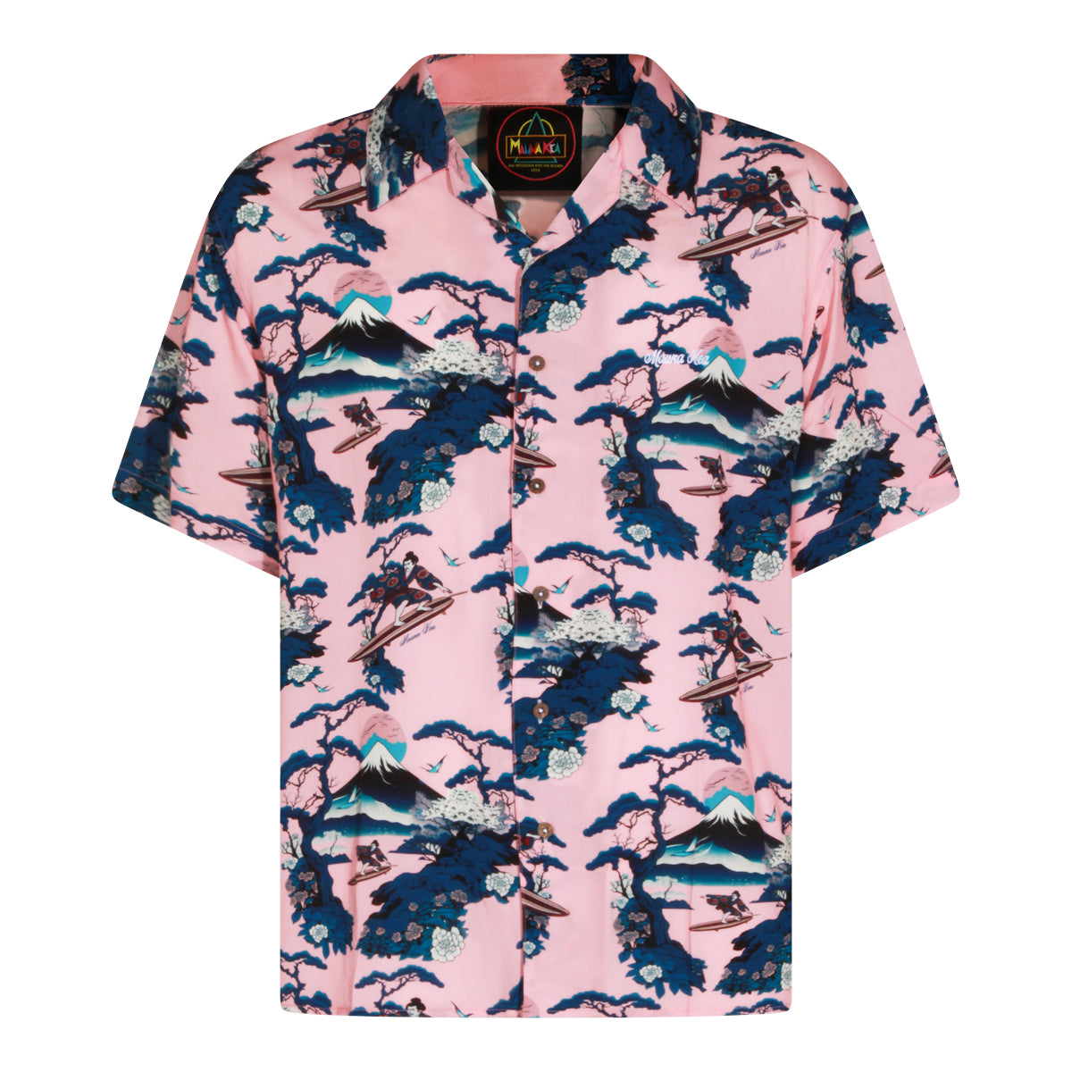 PINK AND MULTICOLOR VISCOSE SHIRT
