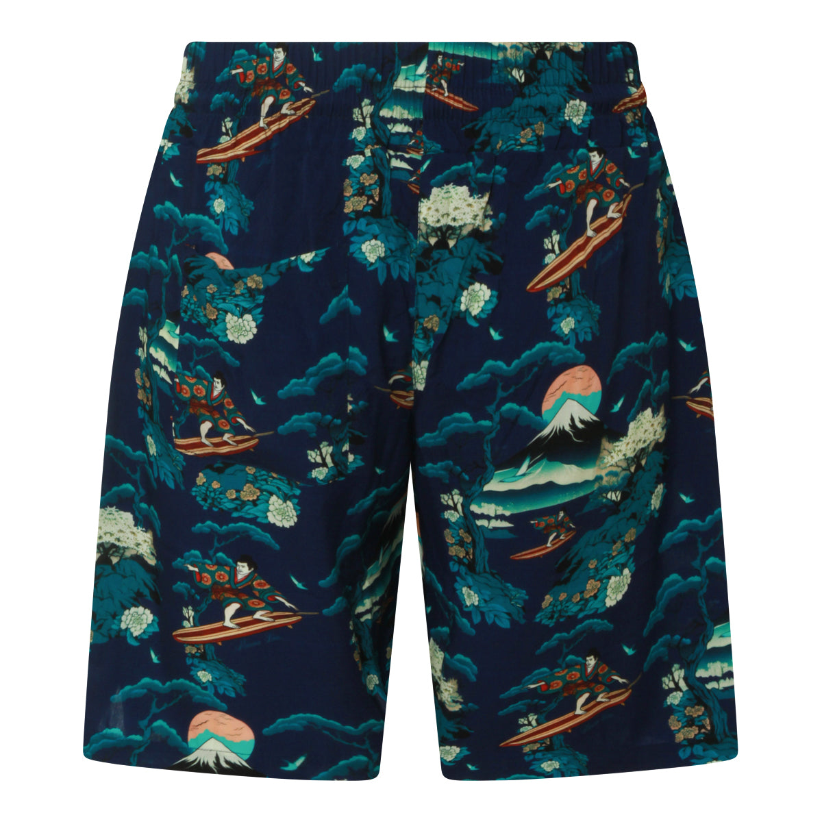 NAVY MULTICOLOR COTTON SHORTS