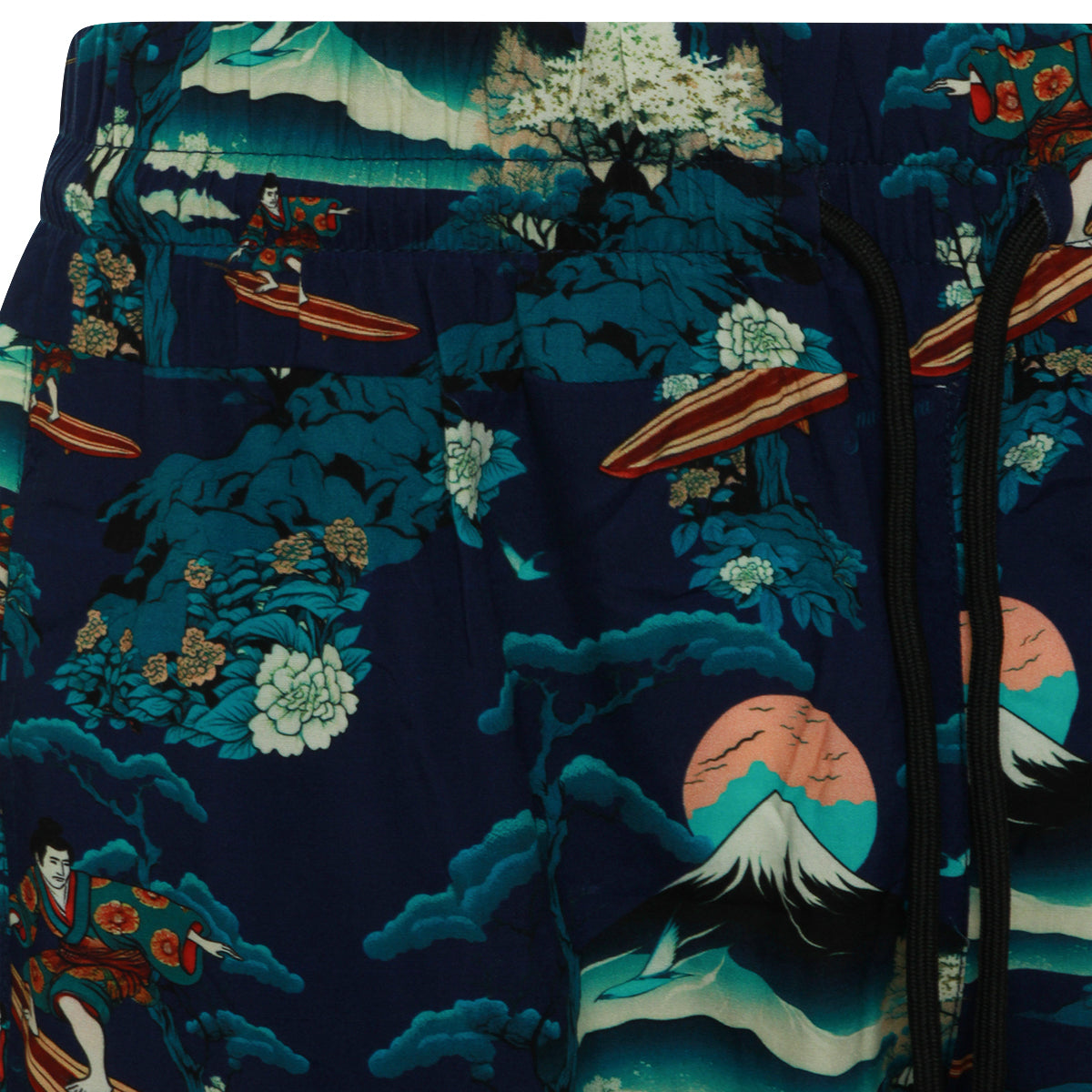 NAVY MULTICOLOR COTTON SHORTS