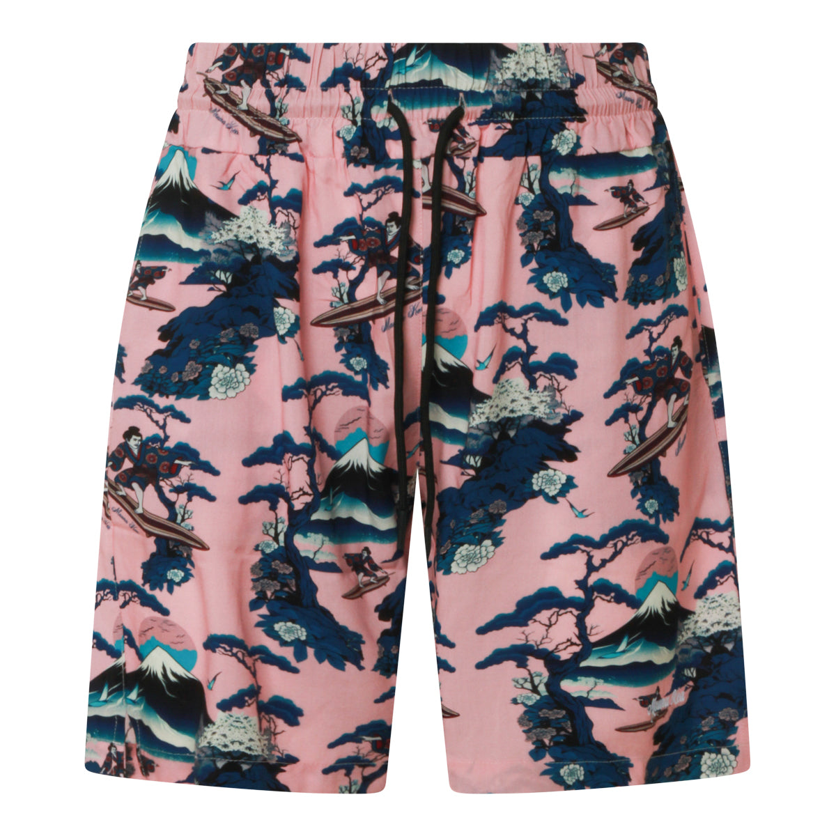 PINK VISCOSE MULTICOLOR SHORTS