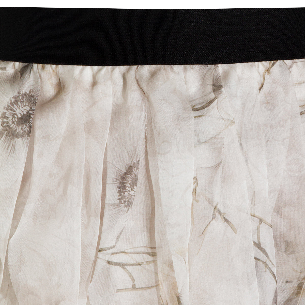 PEARL GREY SILK SKIRT