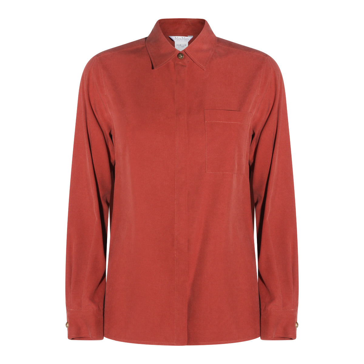 RED SILK SHIRT