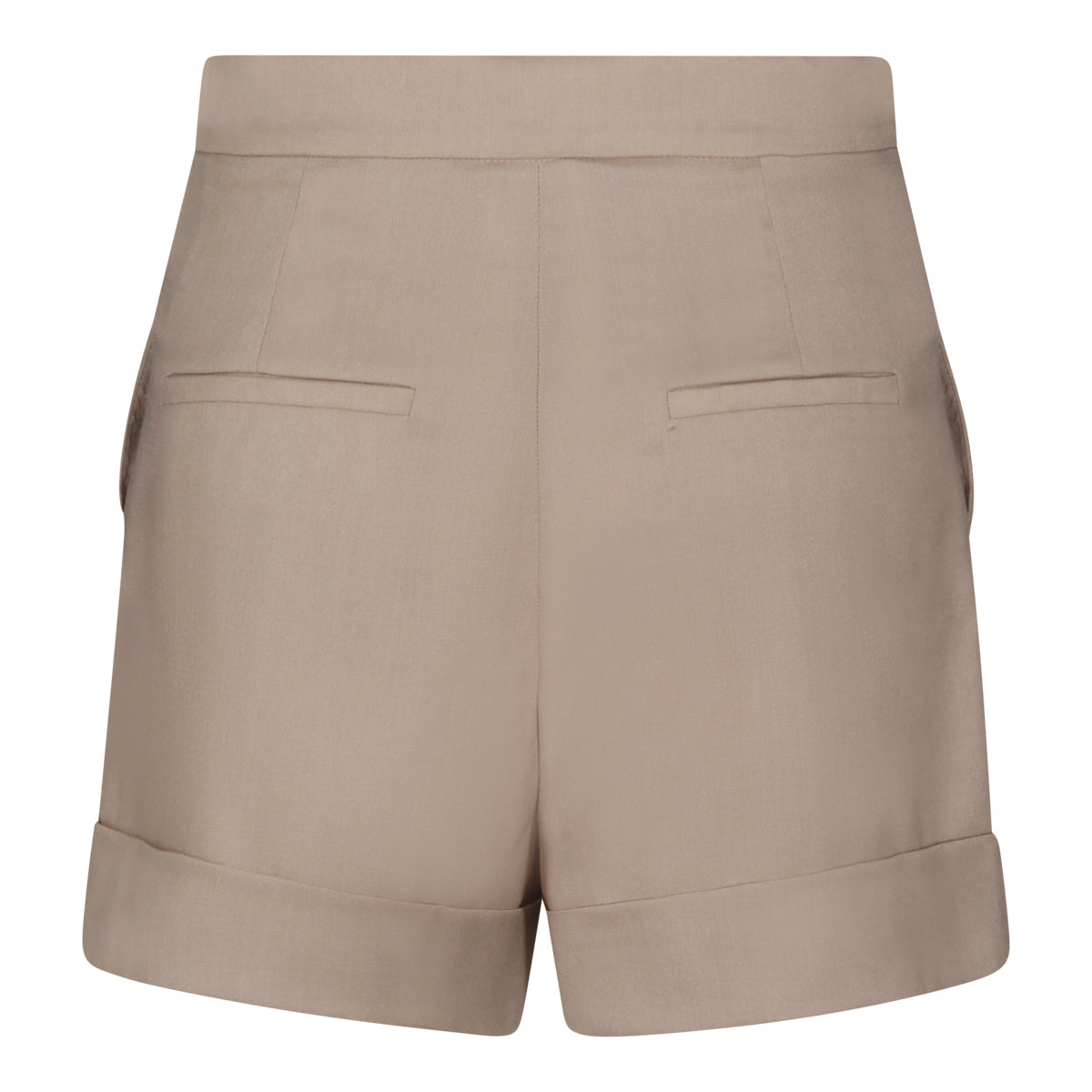 BEIGE WOOL BLEND SHORTS