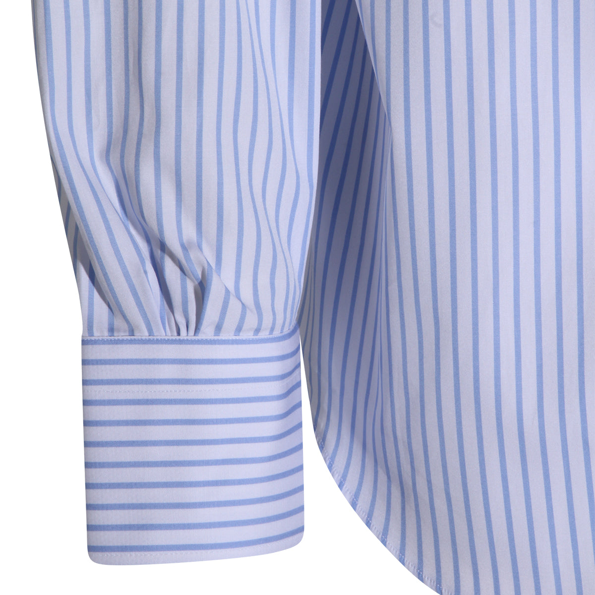 WHITE AND LIGHT BLUE COTTON SHIRT