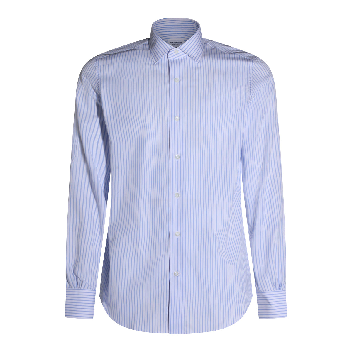 WHITE AND LIGHT BLUE COTTON SHIRT