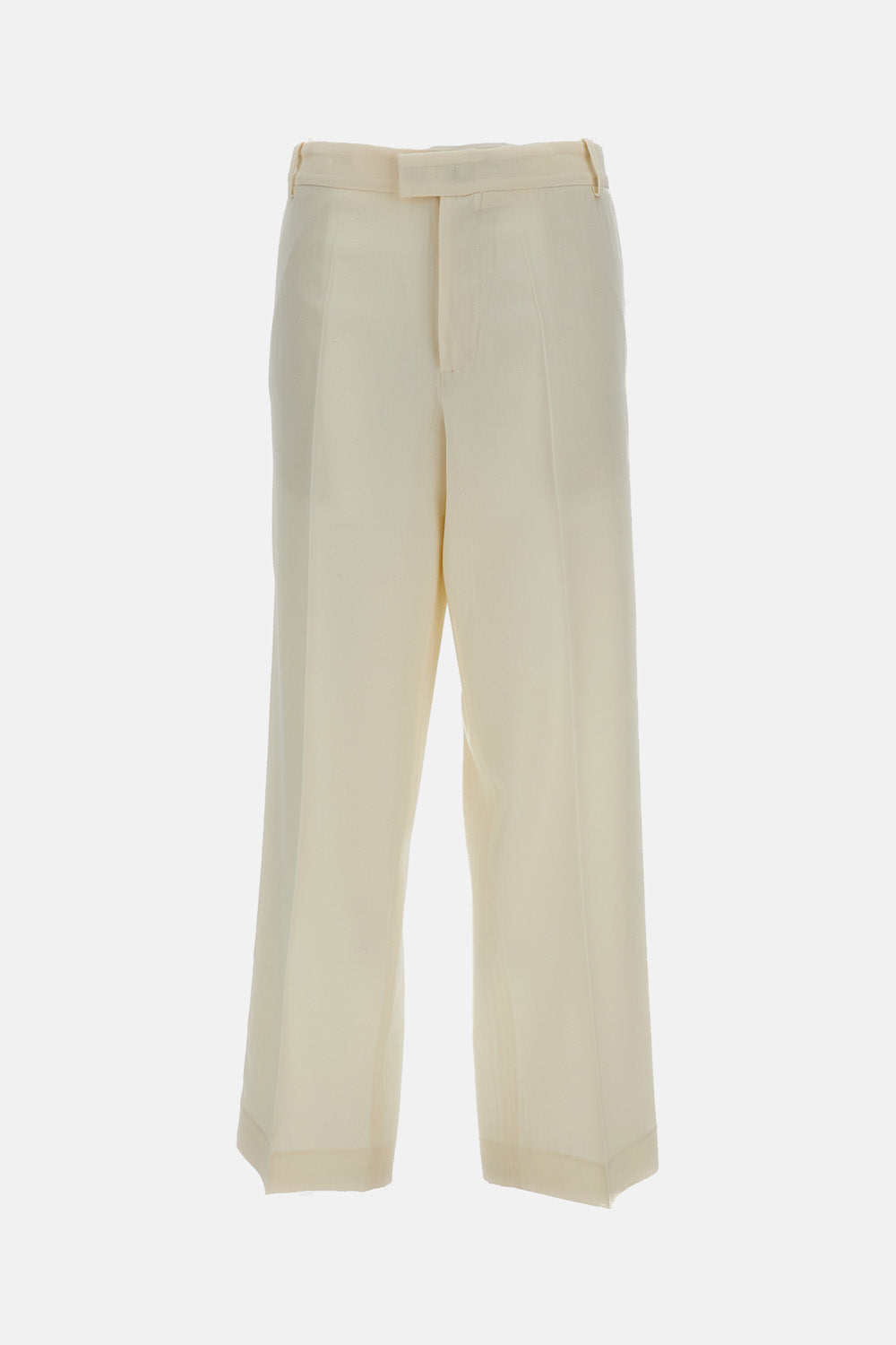 GILLES STRAIGHT TROPICAL WOOL TWILL LEG FORMAL TROUSERS