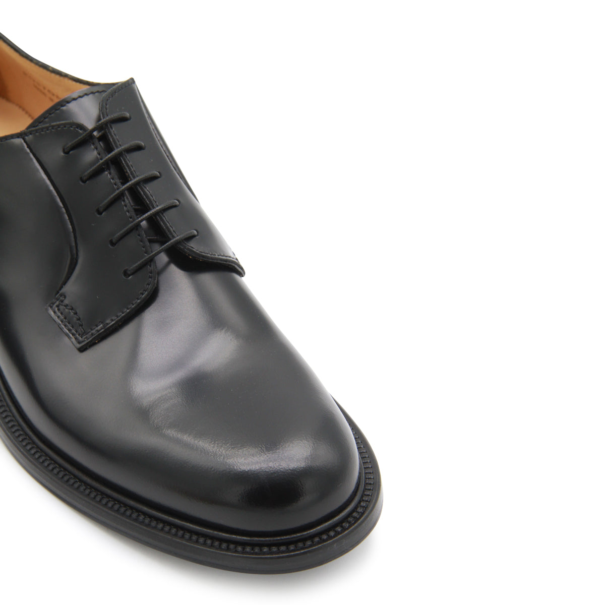 BLACK LEATHER LACE UP SHOES
