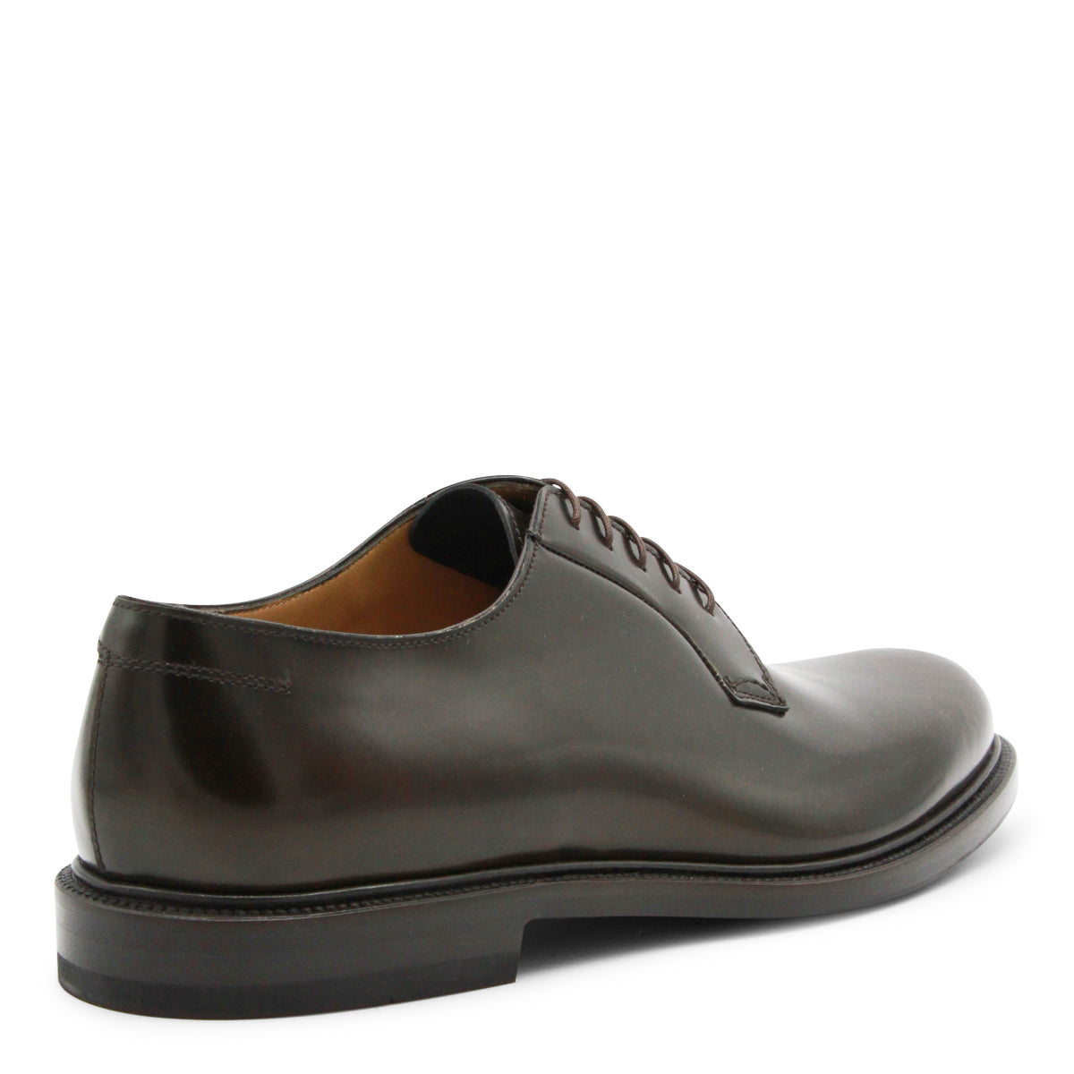 BROWN LEATHER LACES UP SHOES