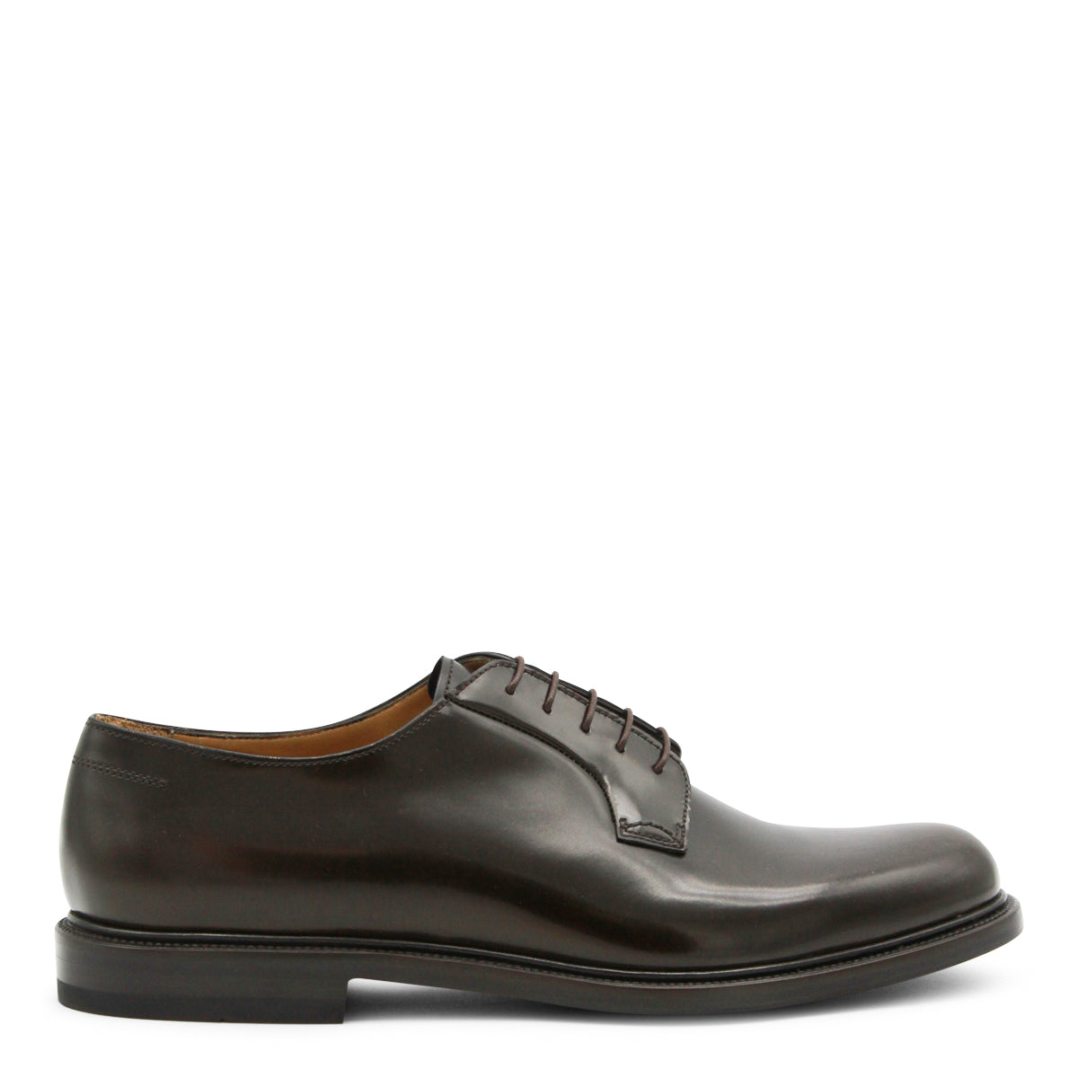 BROWN LEATHER LACES UP SHOES