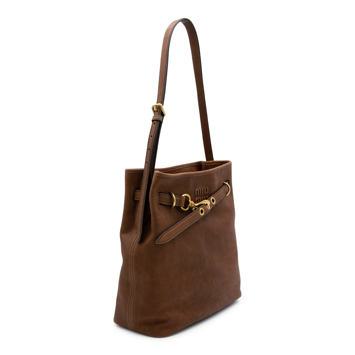 BROWN LEATHER SHOULDER BAG