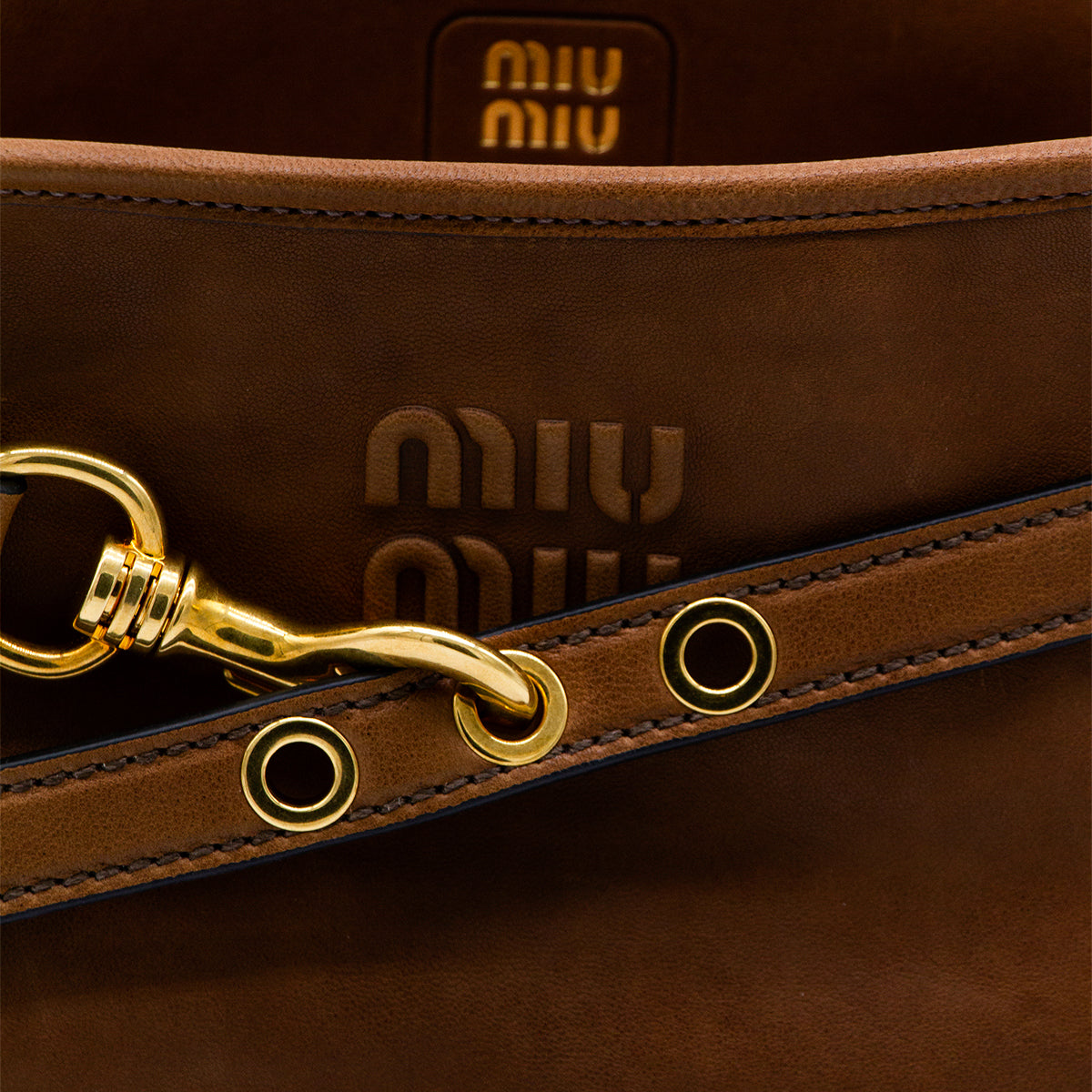 BROWN LEATHER SHOULDER BAG