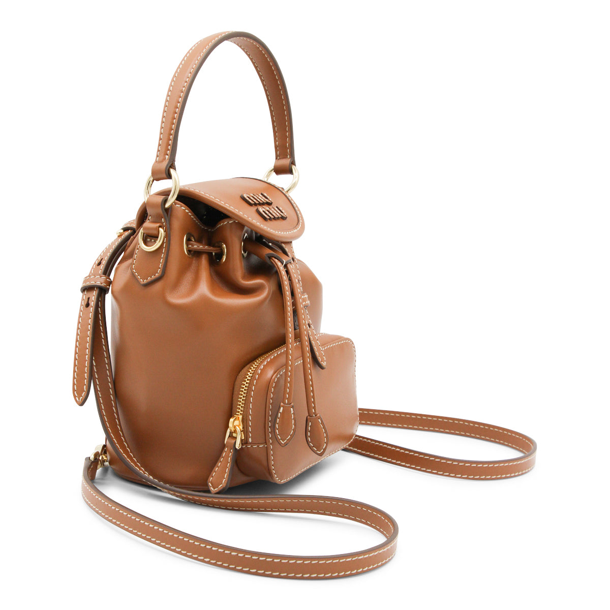 BROWN LEATHER BACKPACK