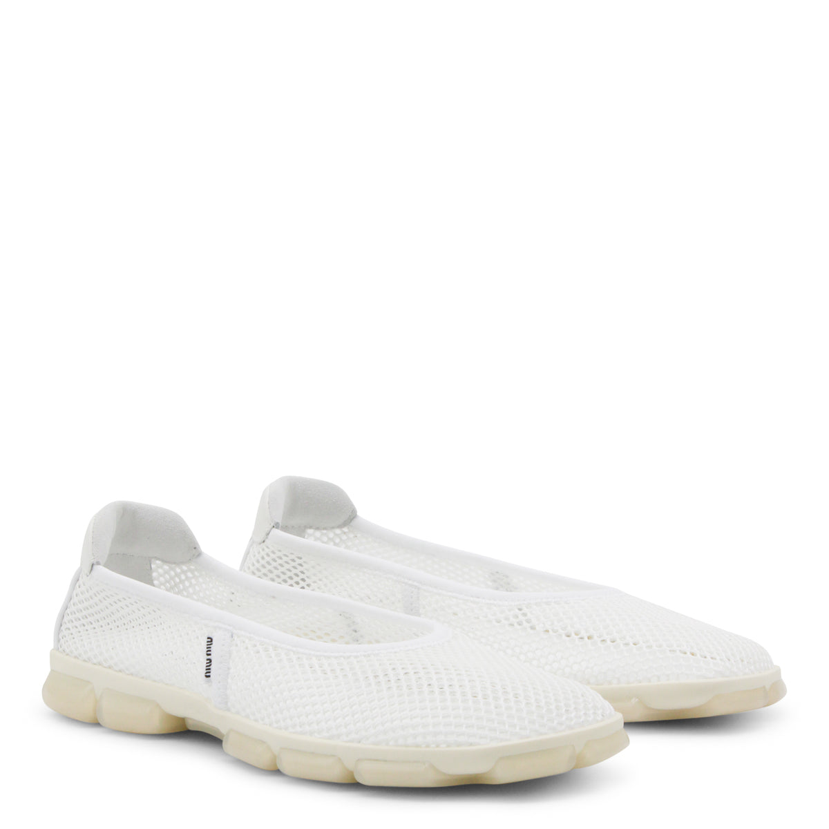 WHITE MESH FLATS