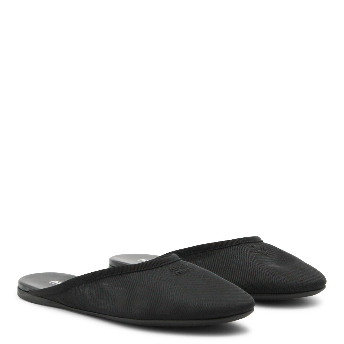BLACK LEATHER FLATS
