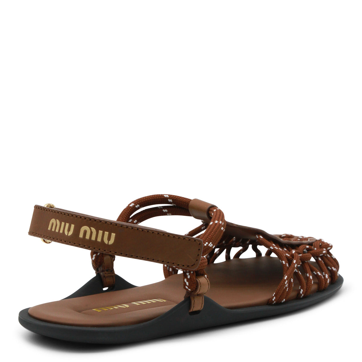 DARK BROWN TOBACCO LEATHER FLATS