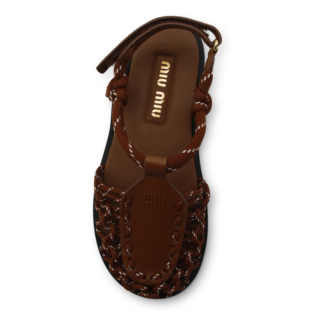 DARK BROWN TOBACCO LEATHER FLATS