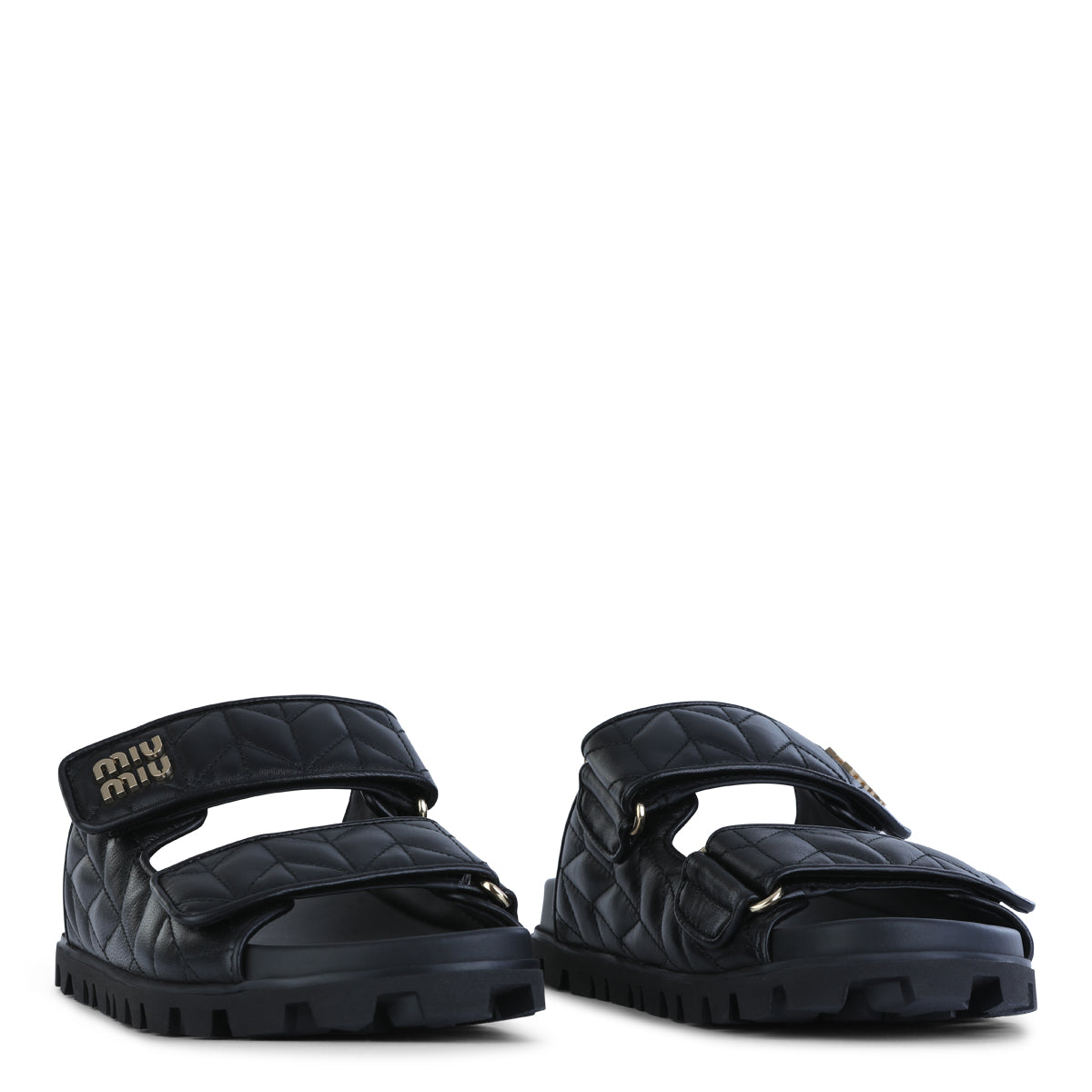 BLACK LEATHER LETTERING FLATS