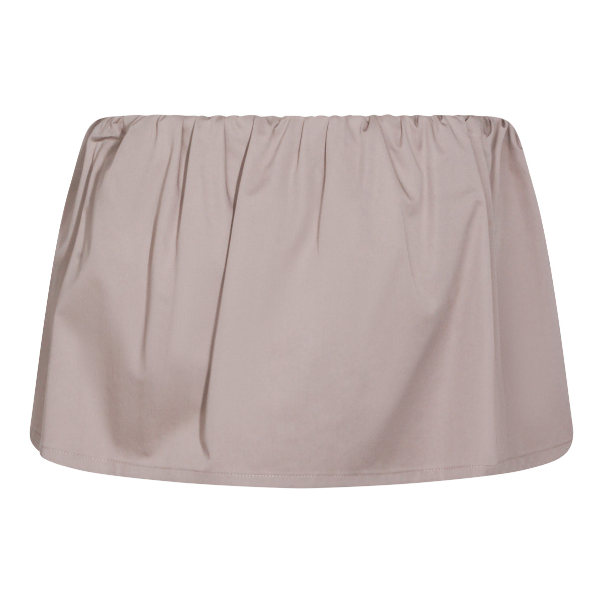 BEIGE COTTON MINI SKIRT