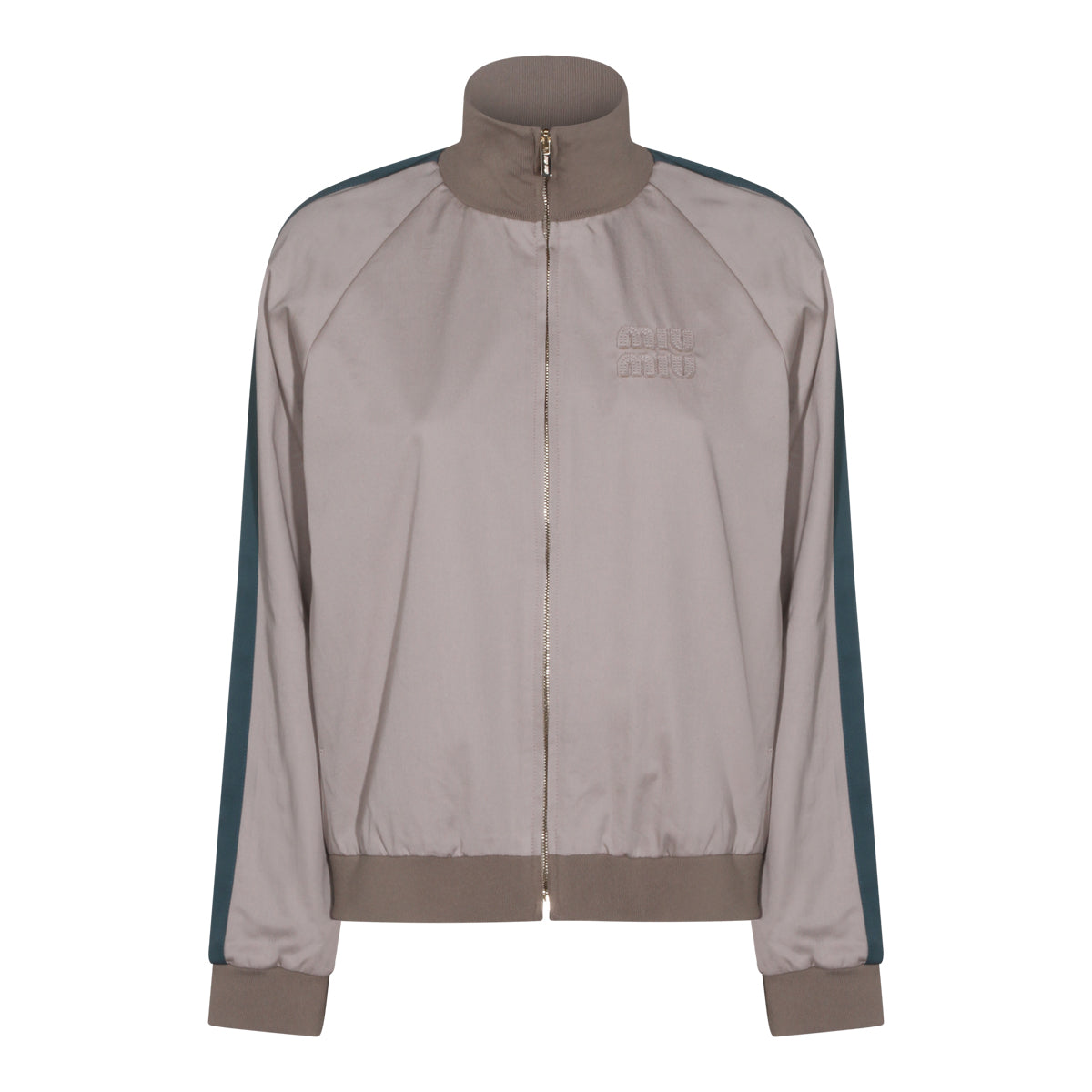 DARK BEIGE AND GREEN CASUAL JACKET