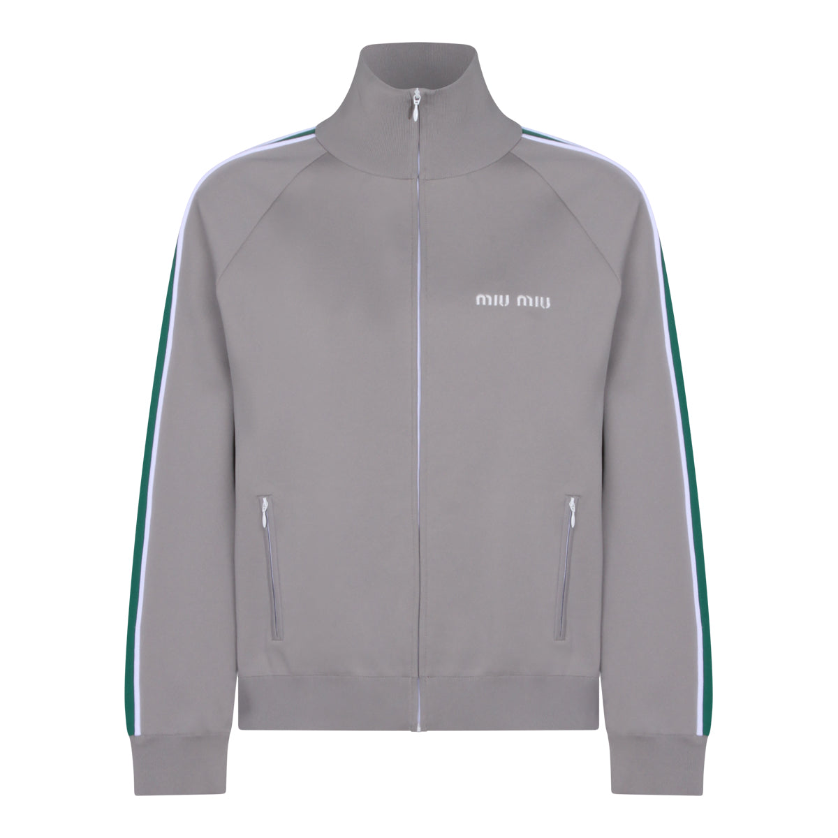 GREY AND GREEN SWEATSHIRT