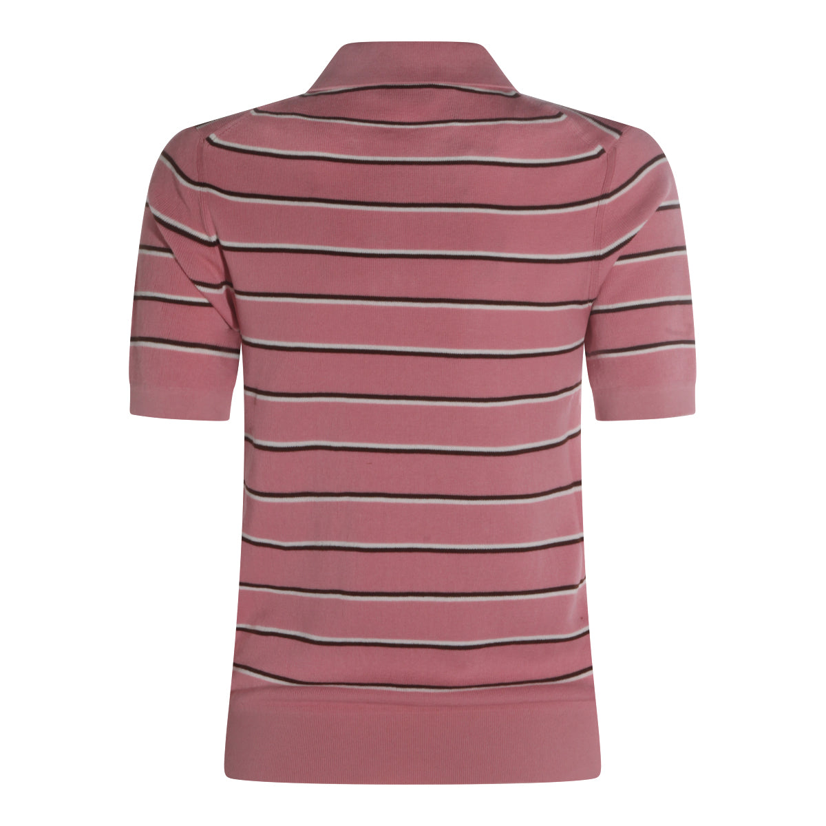 PINK AND WHITE COTTON POLO SHIRT