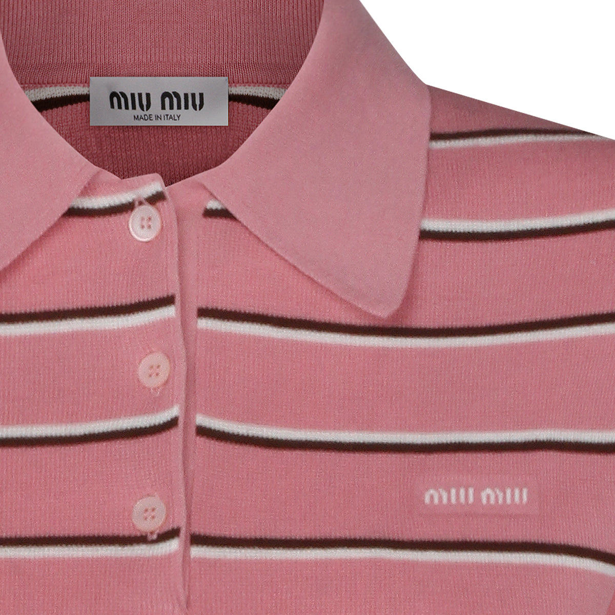 PINK AND WHITE COTTON POLO SHIRT