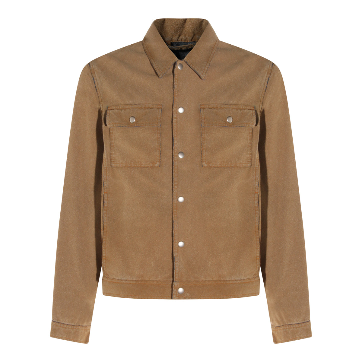 BROWN COTTON DENIM JACKET