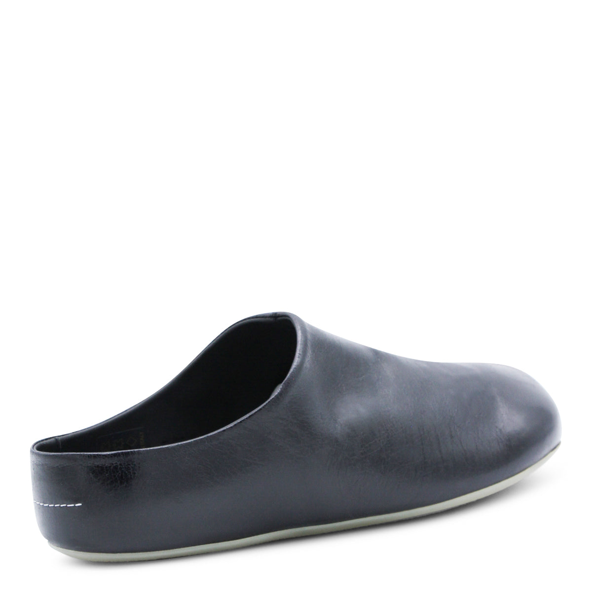 BLACK LEATHER FLATS