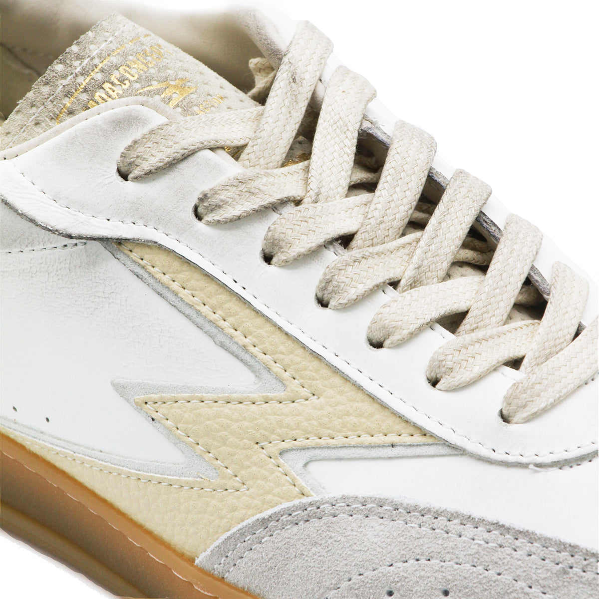 WHITE AND ORANGE CLUB SNEAKERS