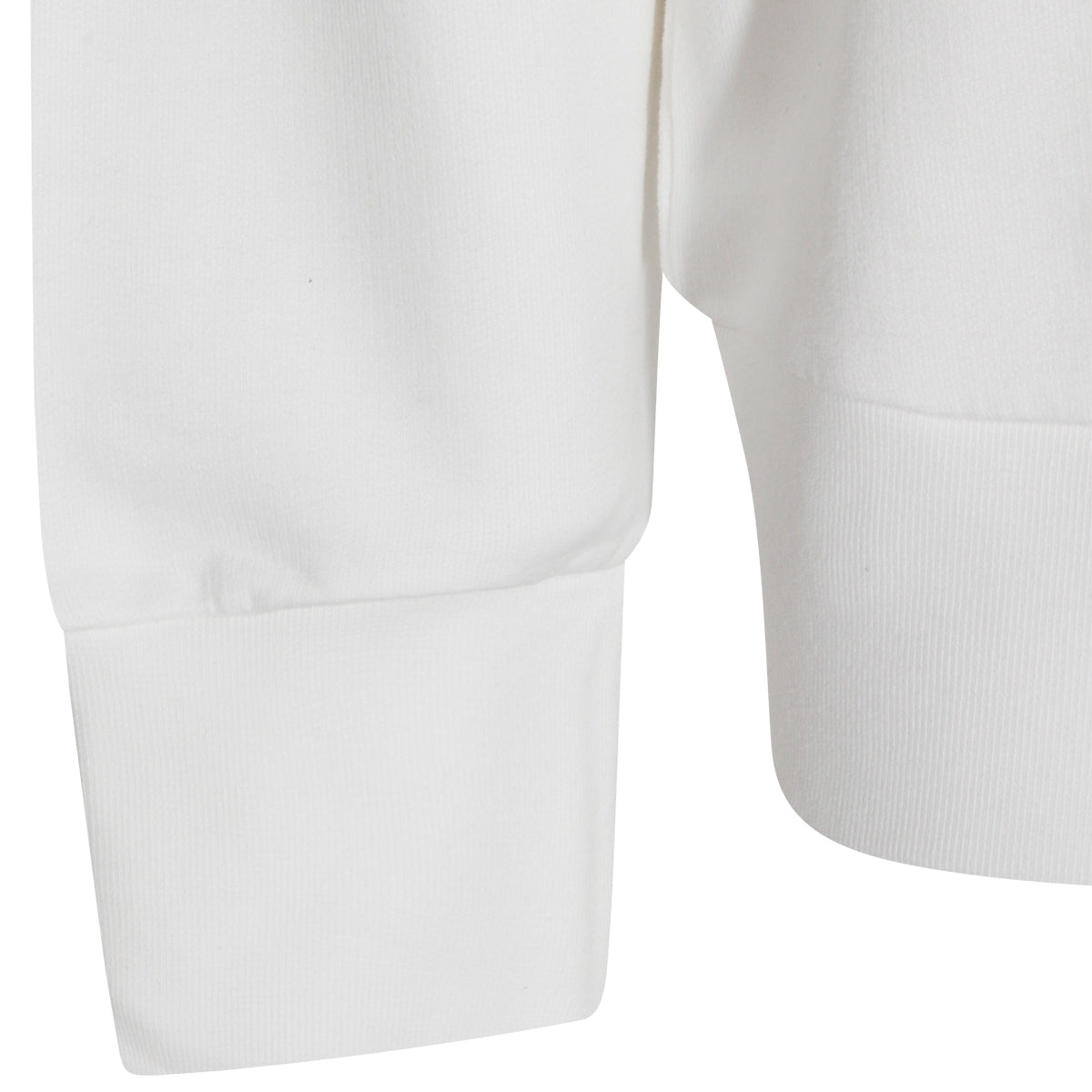 WHITE COTTON SWEATSHIRT