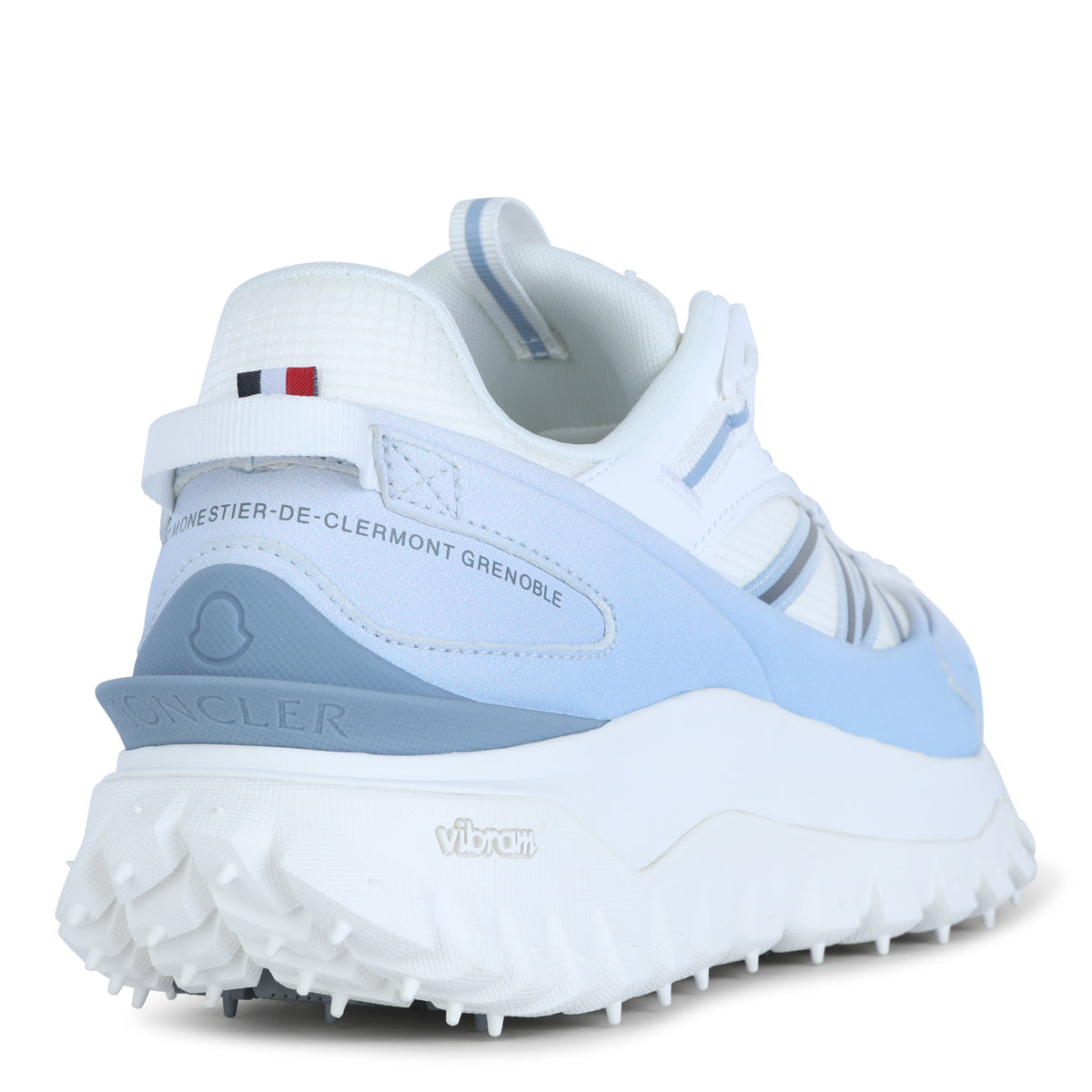 WHITE AND LIGHT BLUE LEATHER TRAILGRIIP SNEAKERS