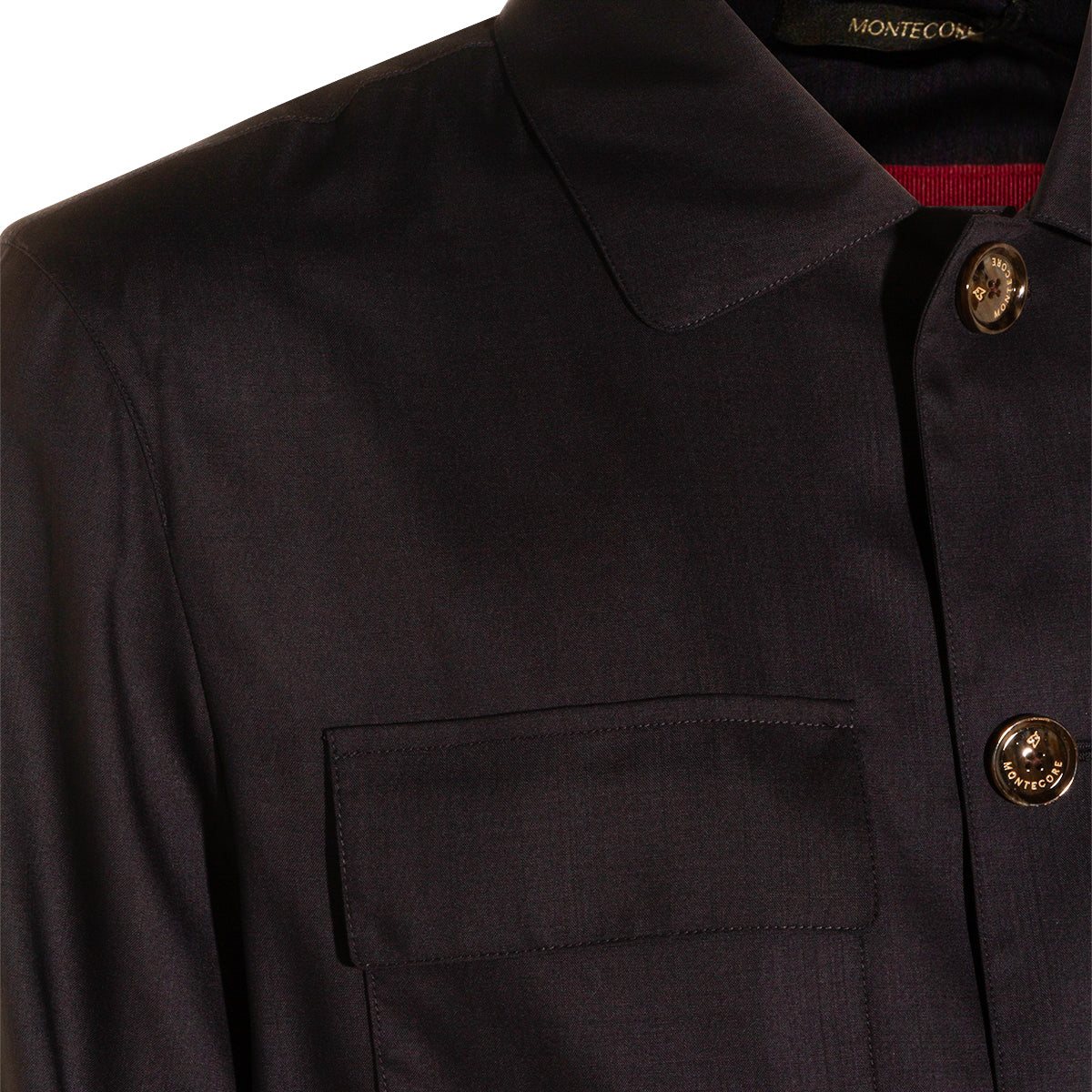 NAVY VIRGIN WOOL CASUAL JACKET