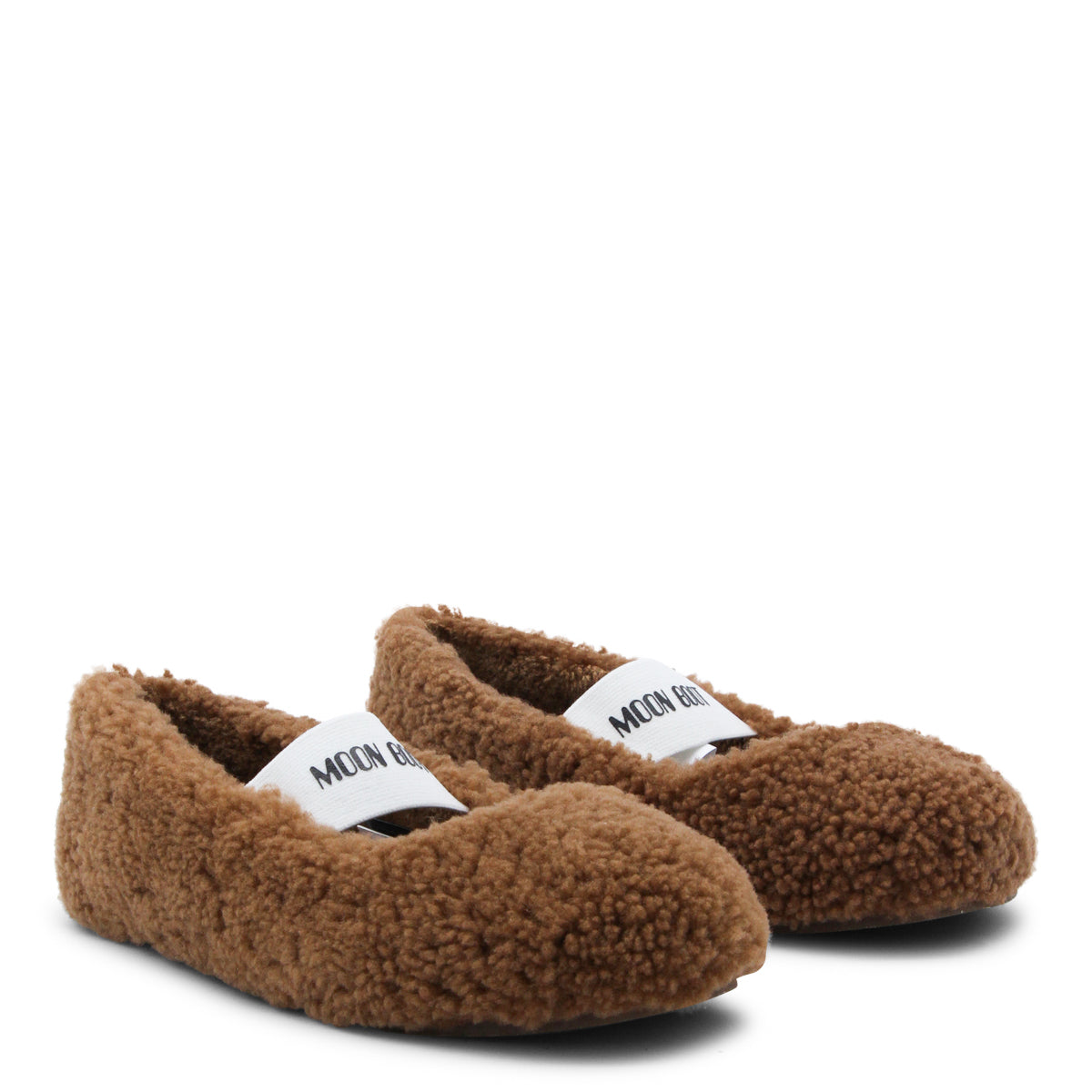 COGNAC SHEARLING BALLERINA