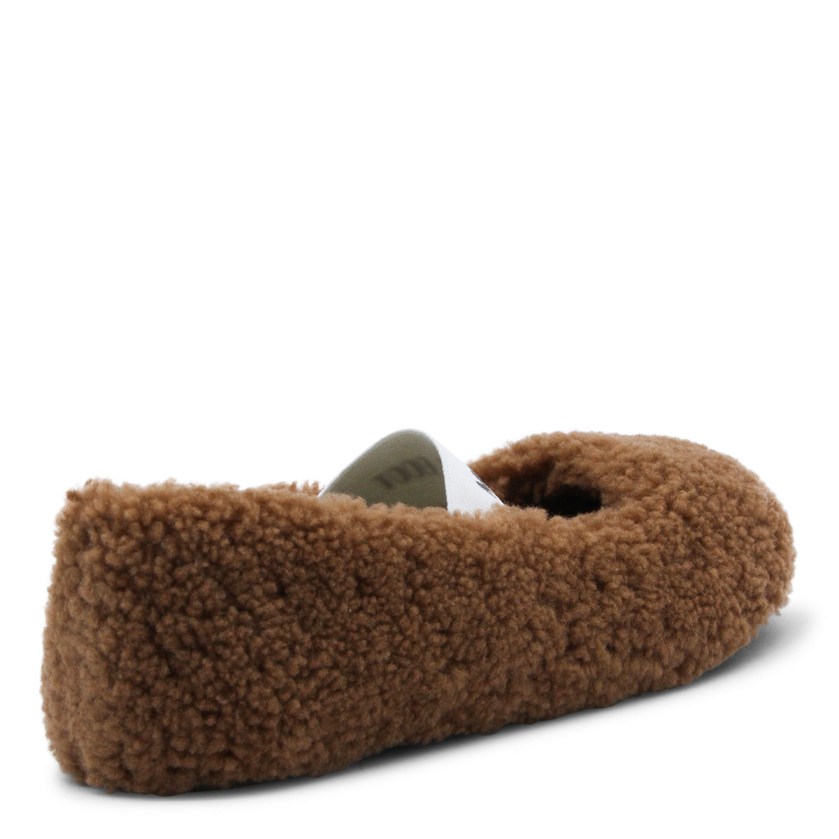 COGNAC SHEARLING BALLERINA