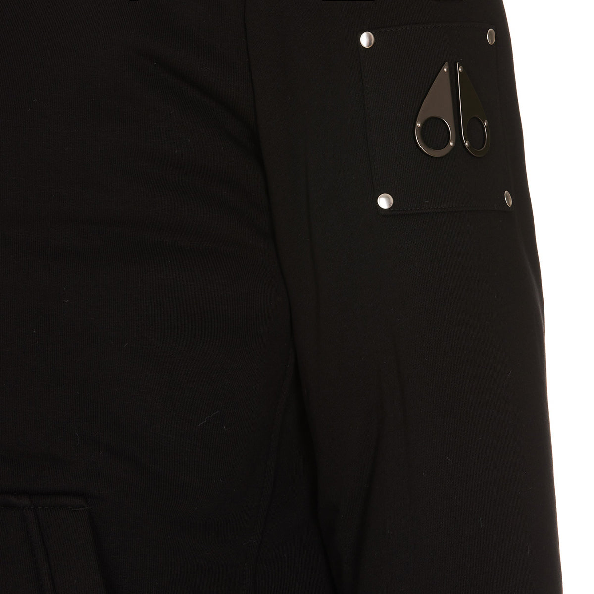 BLACK COTTON BLEND CASUAL JACKET