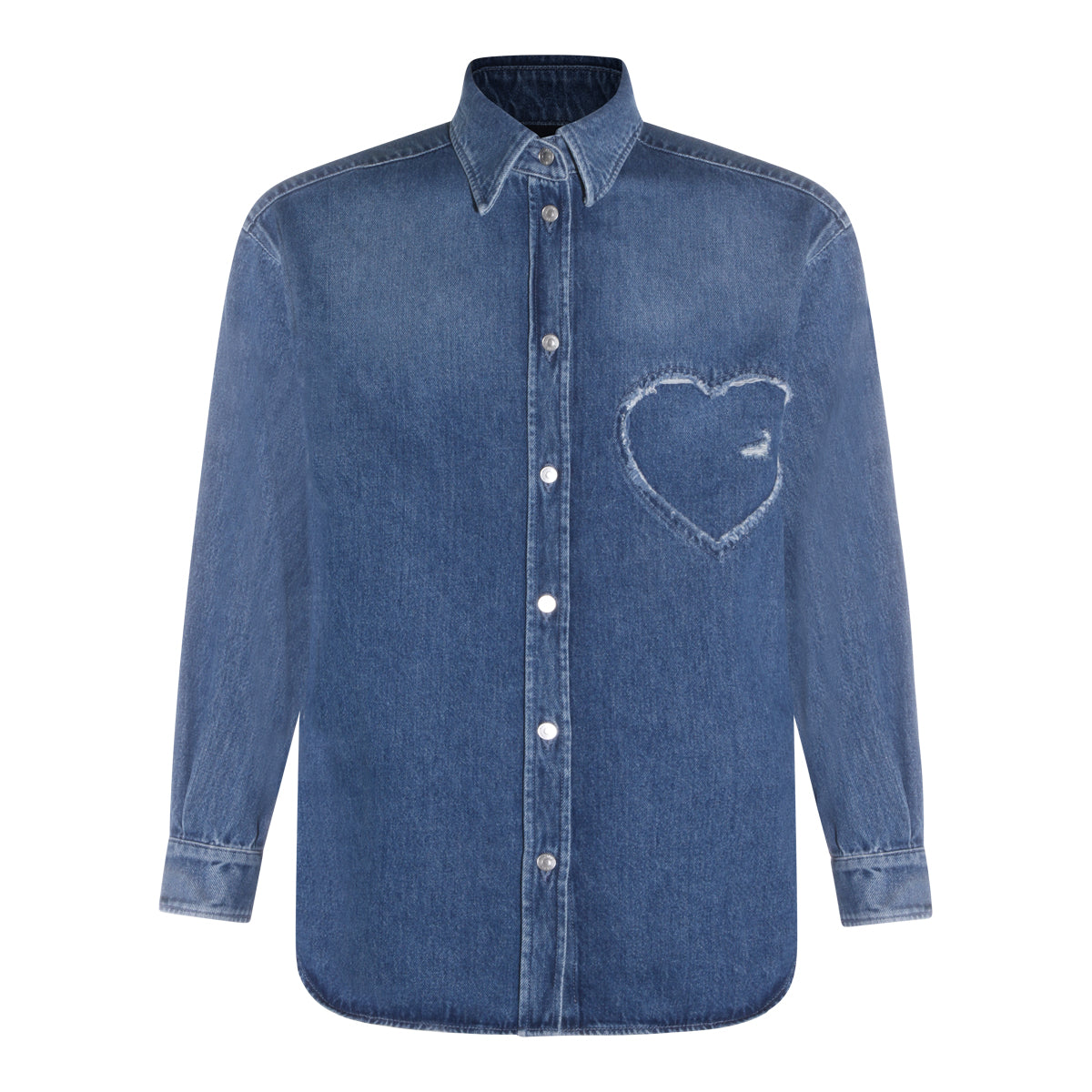 BLUE COTTON DENIM SHIRT