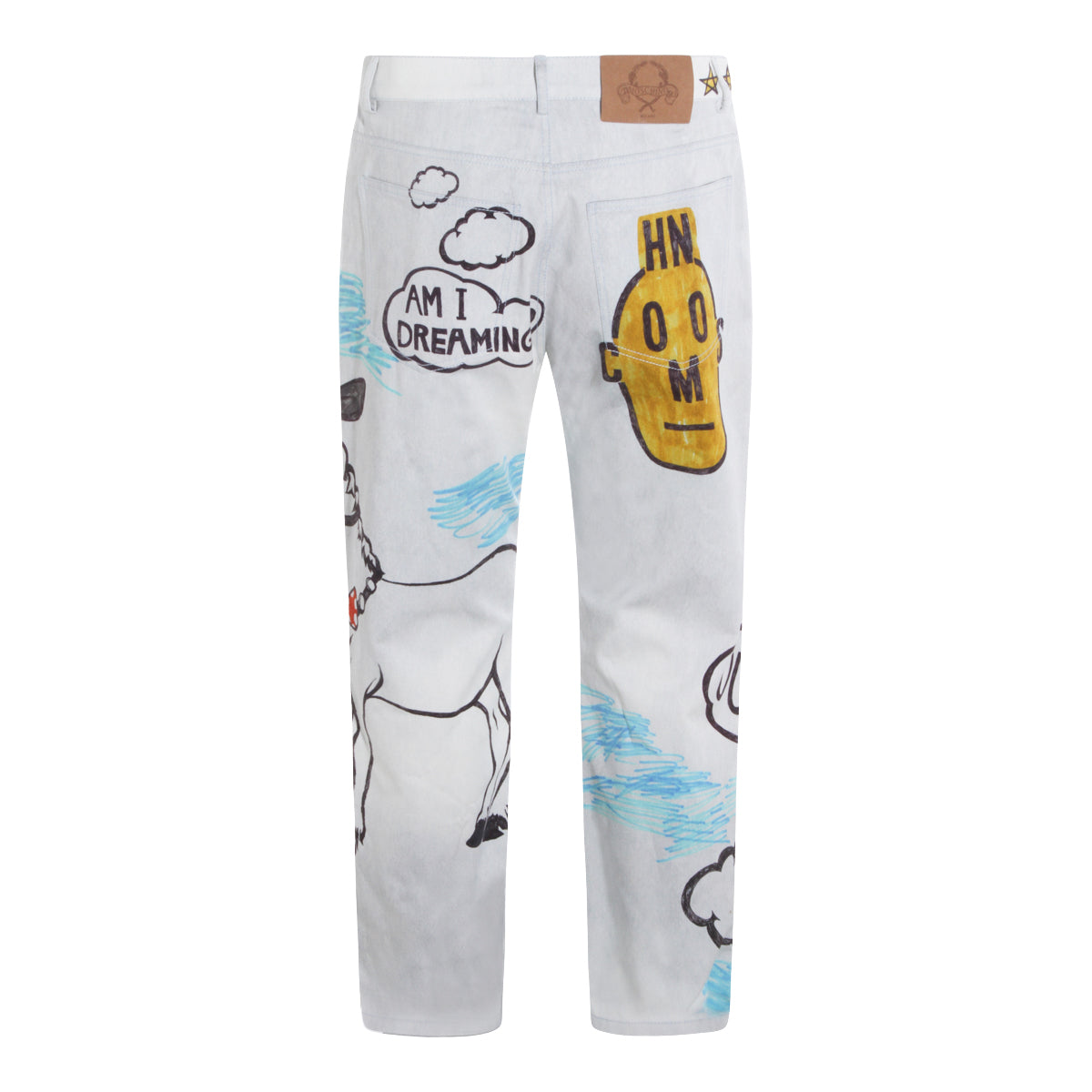 WHITE COTTON JEANS
