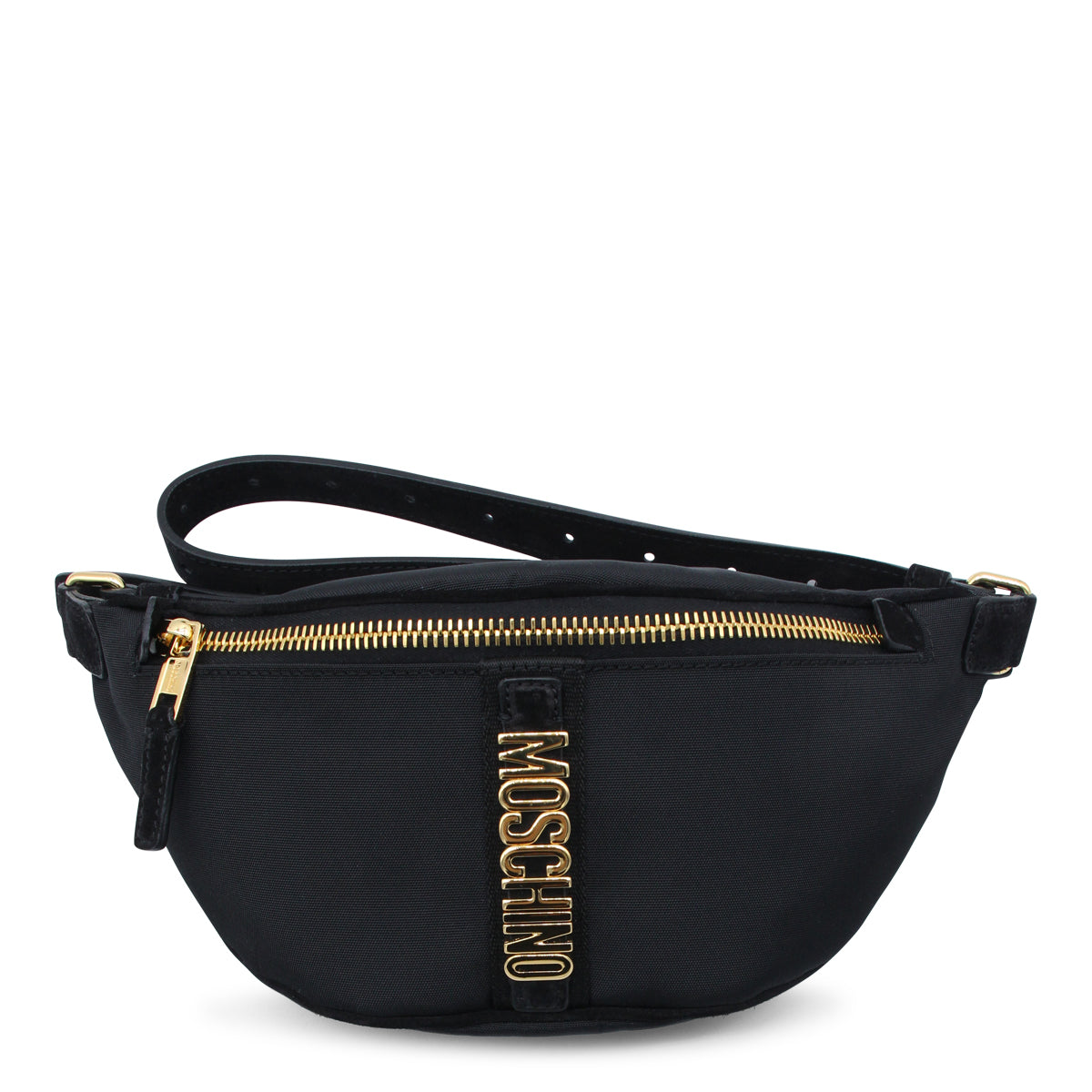 BLACK LEATHER BELT BAG