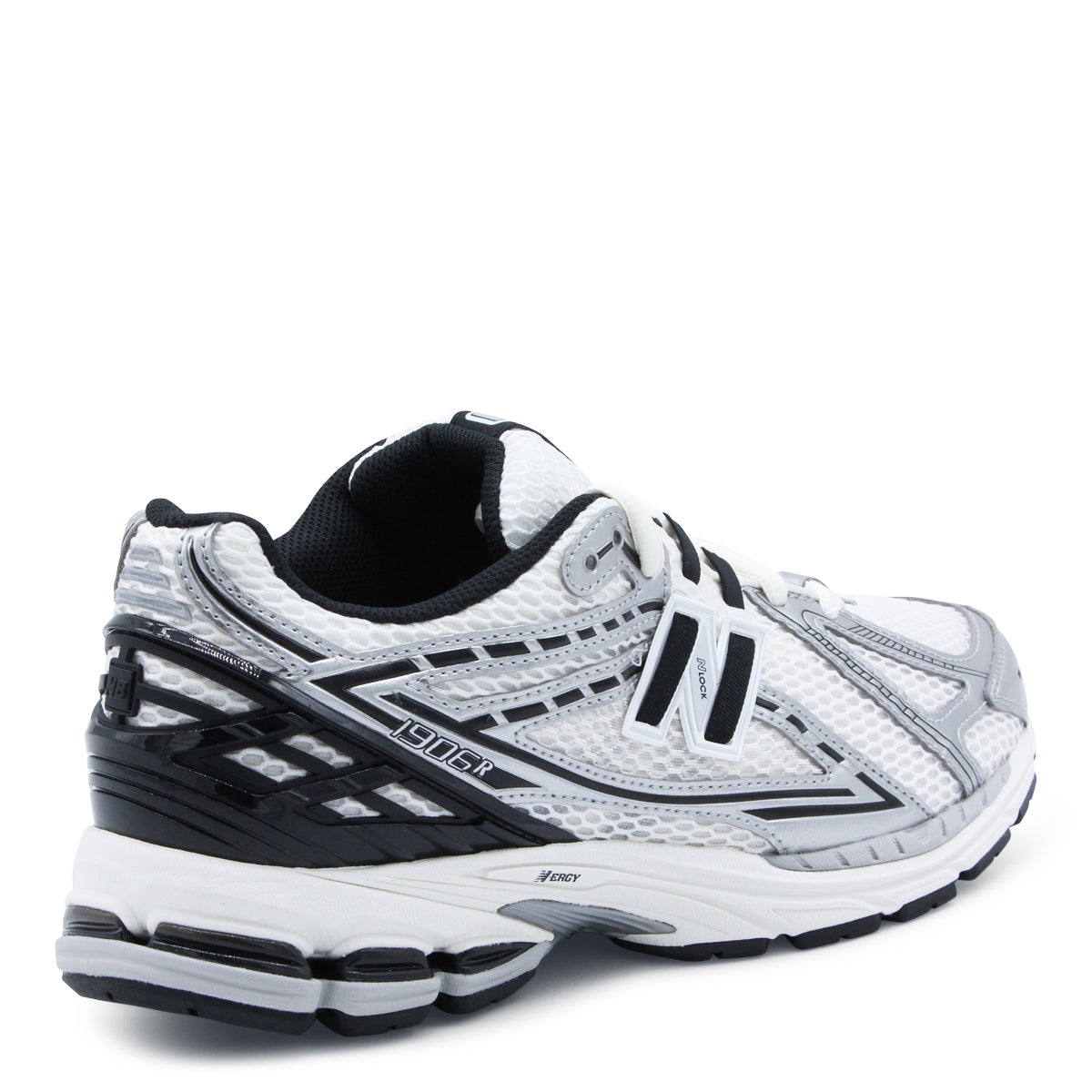 WHITE AND SILVER SNEAKERS