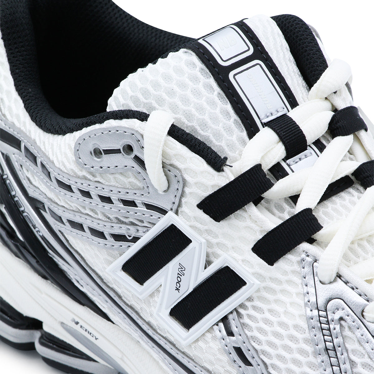 WHITE AND SILVER SNEAKERS