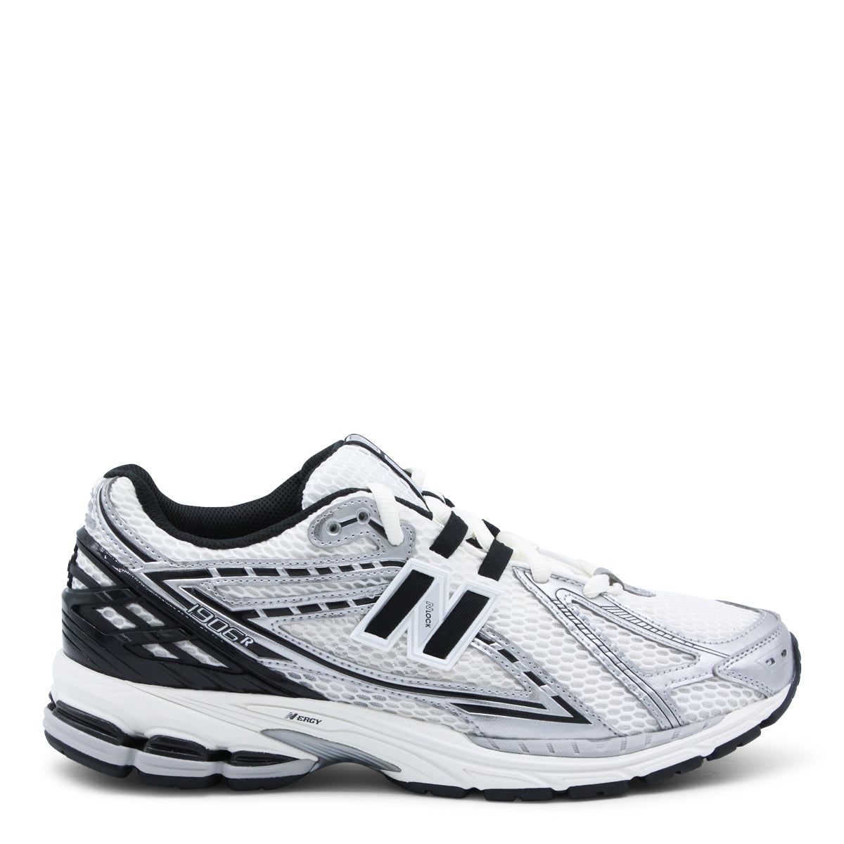WHITE AND SILVER SNEAKERS